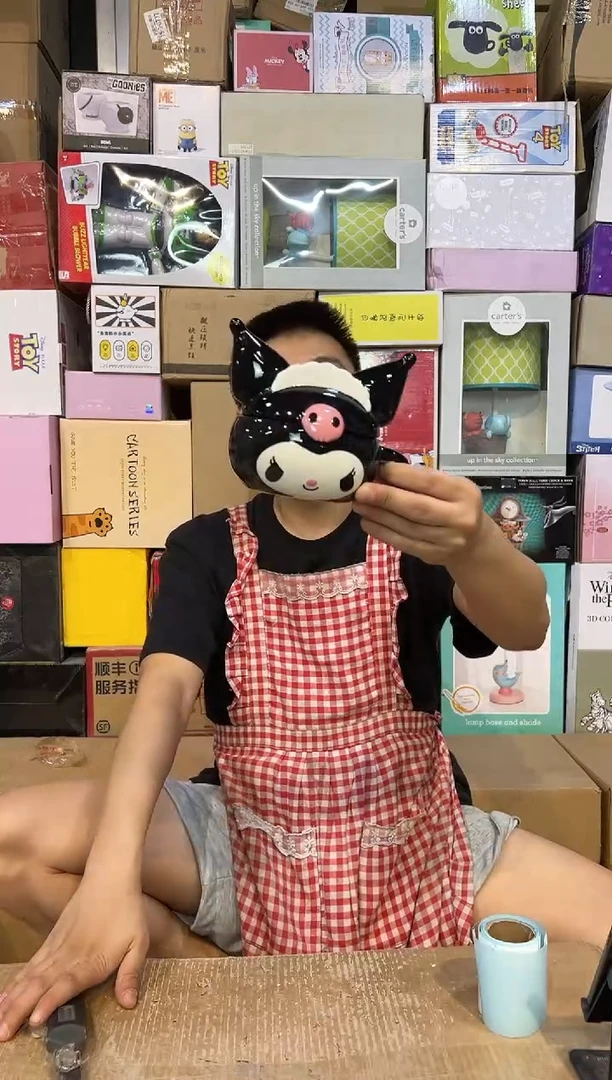 【闪购商品】杯陶瓷库洛米带盖杯