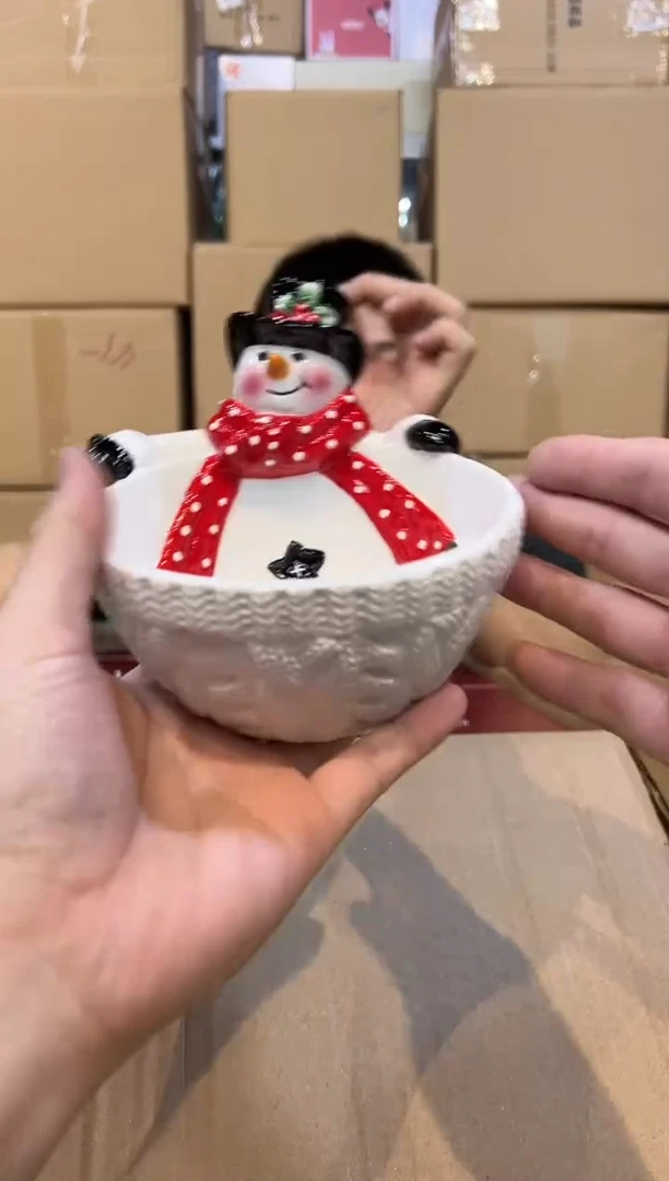 【闪购商品】杯陶瓷原盒雪人碗