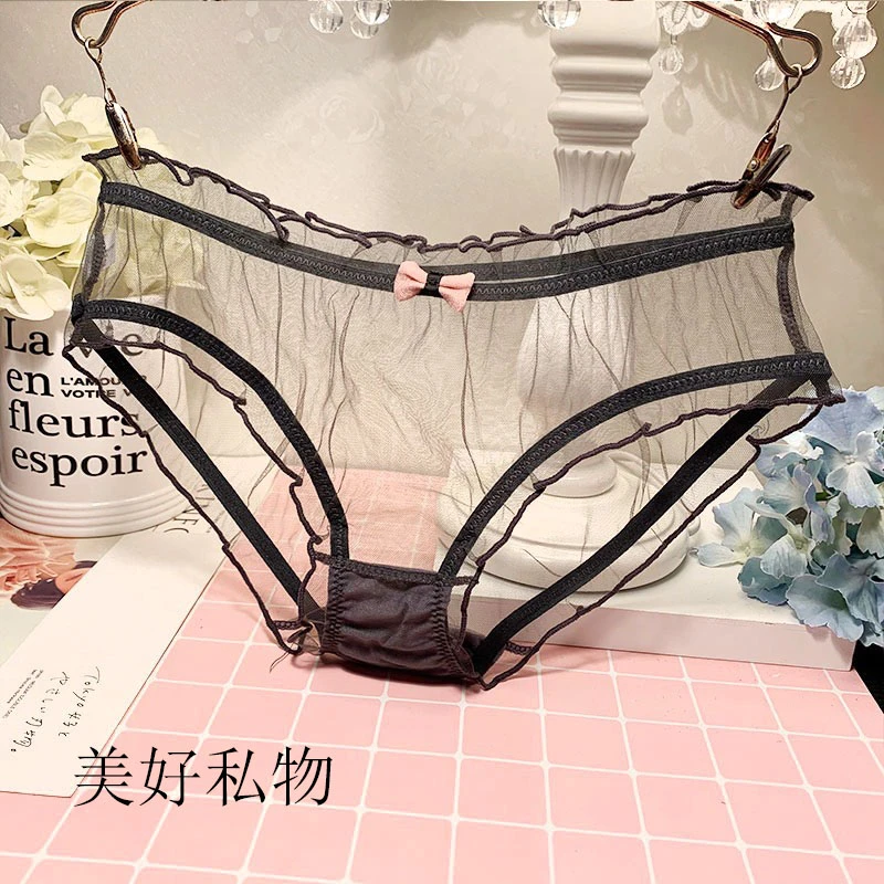 糖果色夏季舒适透气女士性感蕾丝内裤女款三角裤无痕中低腰网红裤