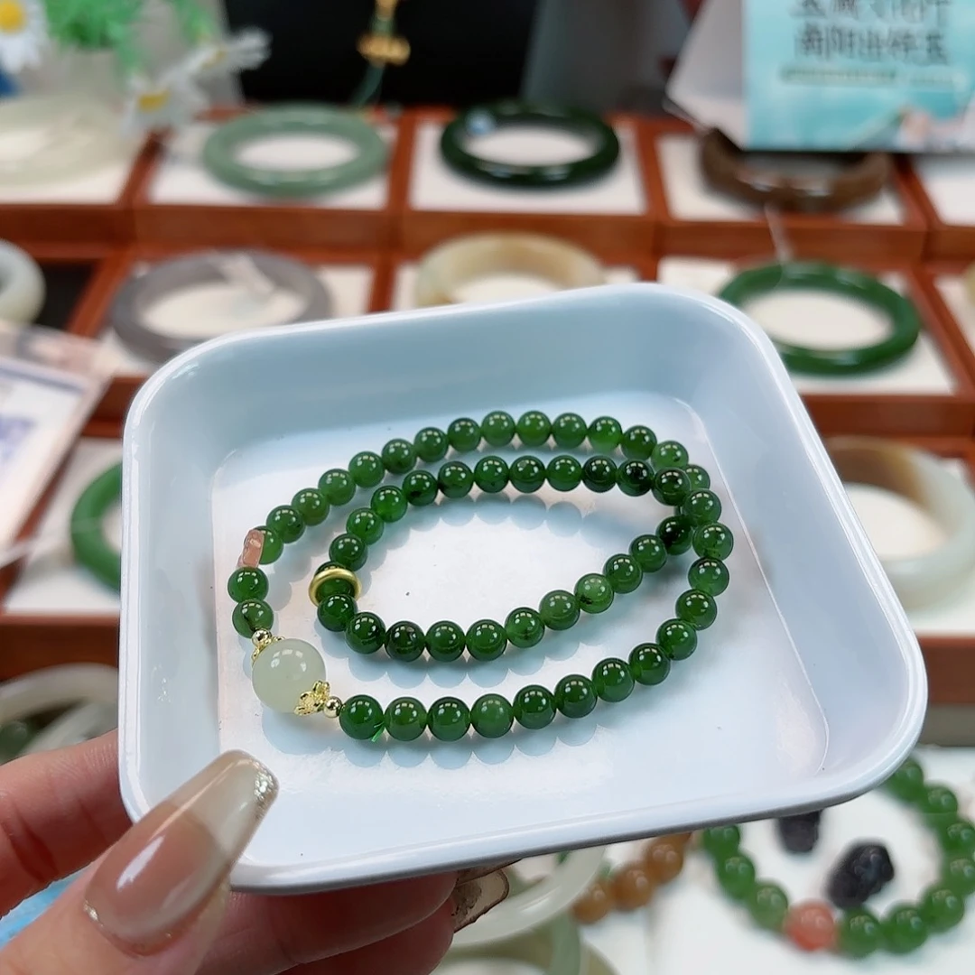 和田玉手链有瑕未镶嵌