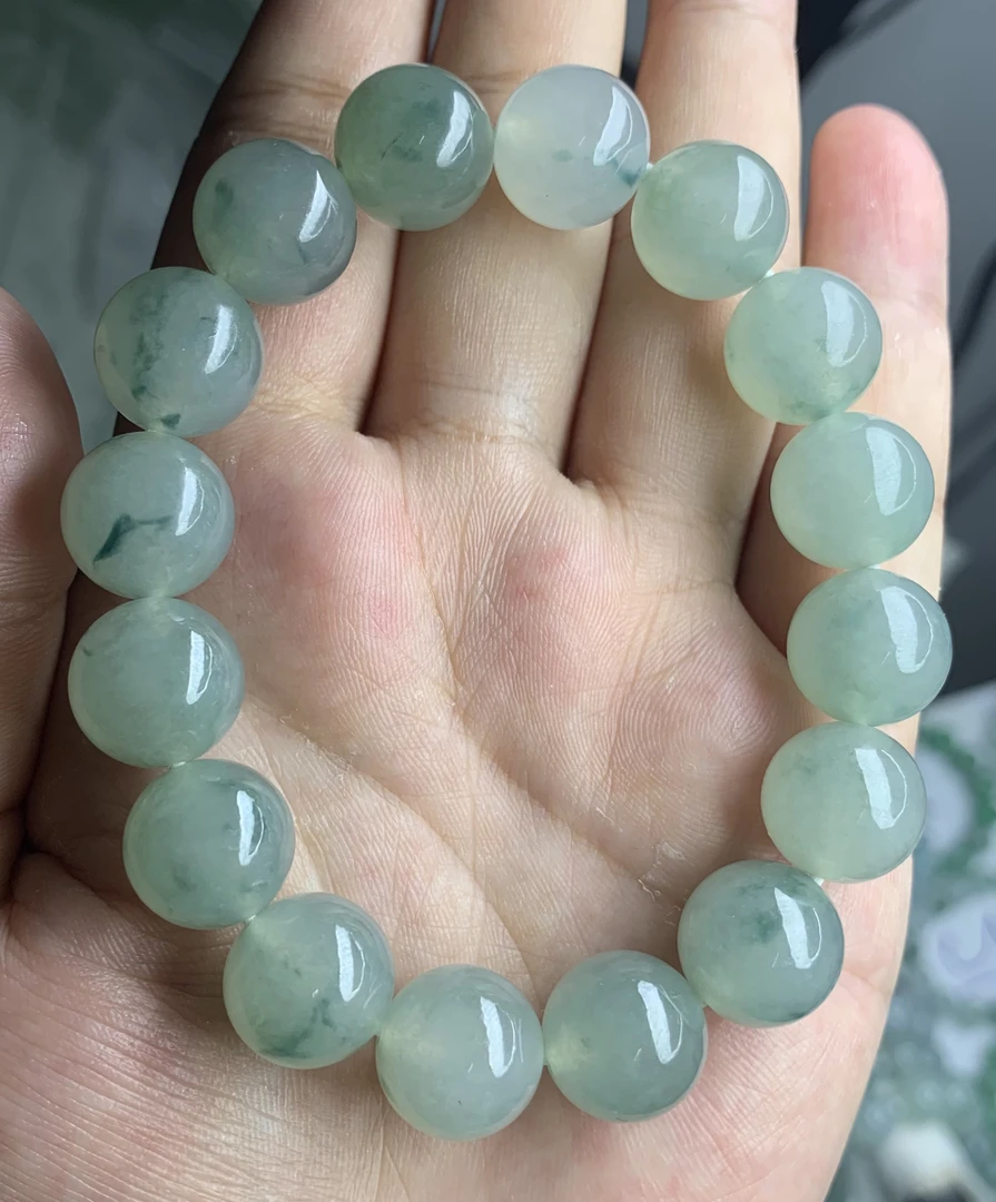 微透绳冰胶感浅花男士手串卡