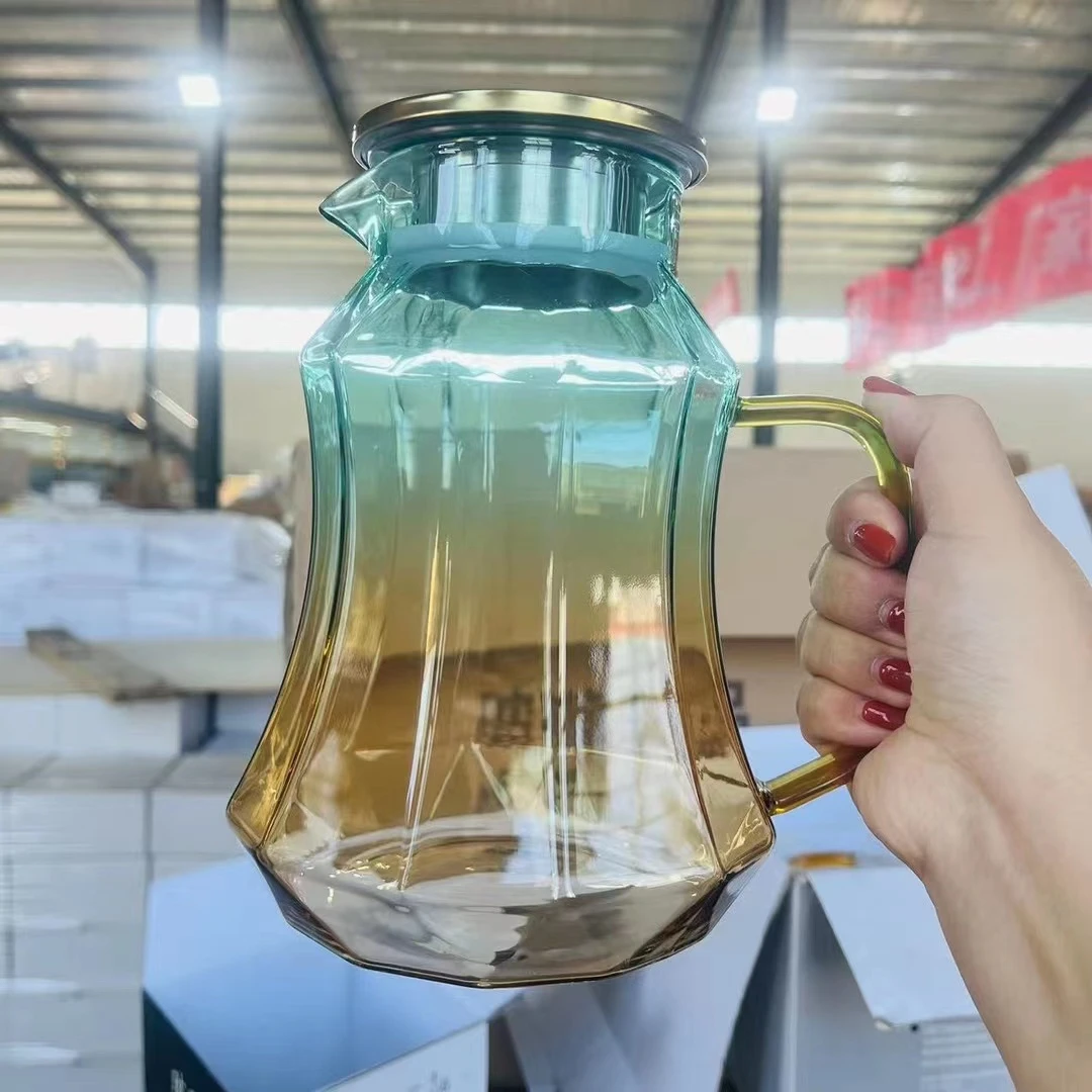 出口渐变绿水壶套装一壶四杯