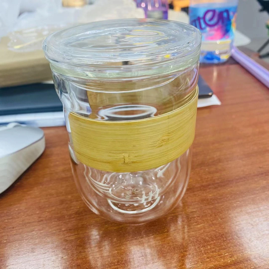 平光竹片三件杯泡茶杯