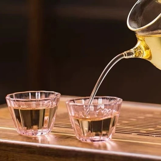 璃享沁香粉莲品茗杯品茶杯