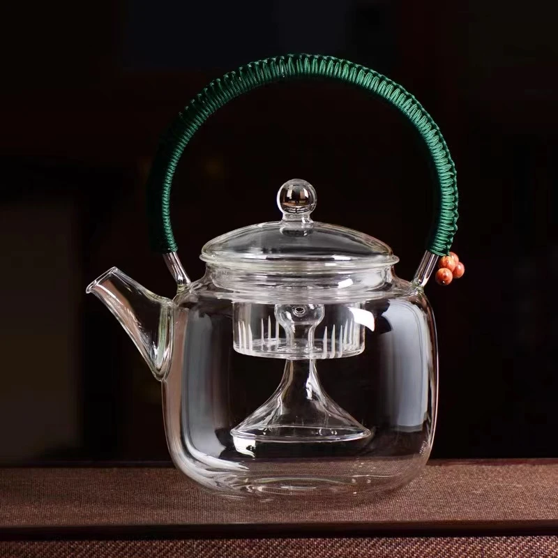 璃享绿线太吉蒸煮茶壶