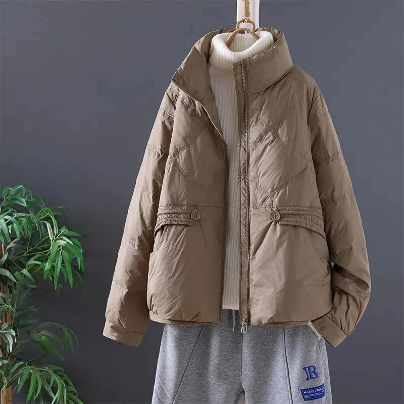 品牌断码大码女士加厚九江羽绒服服女2023年新款冬季爆款二棉外套