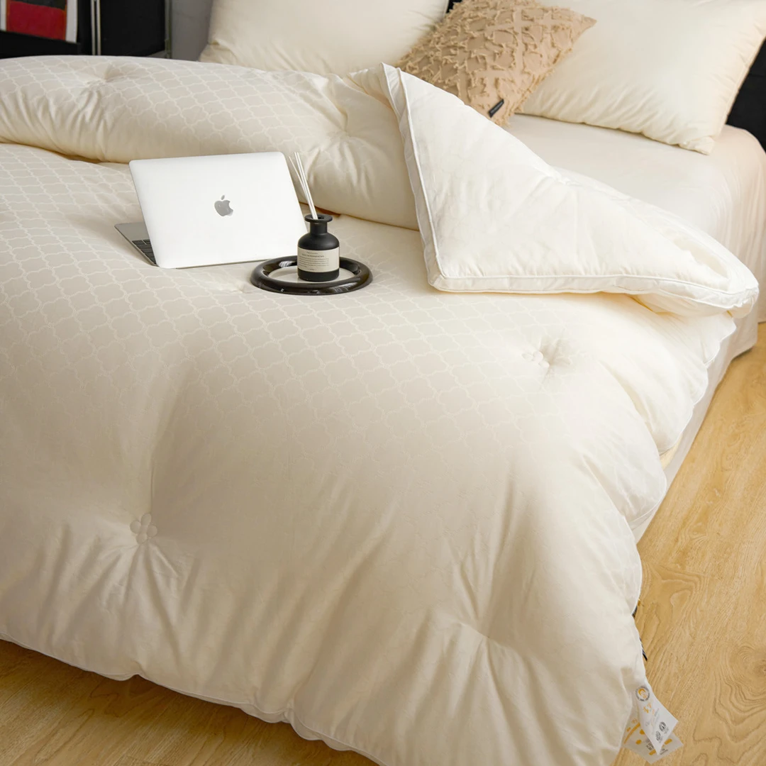 雅宝！A类 新疆长绒棉羊绒大豆被 柔软冬被秋冬加厚保暖冬被