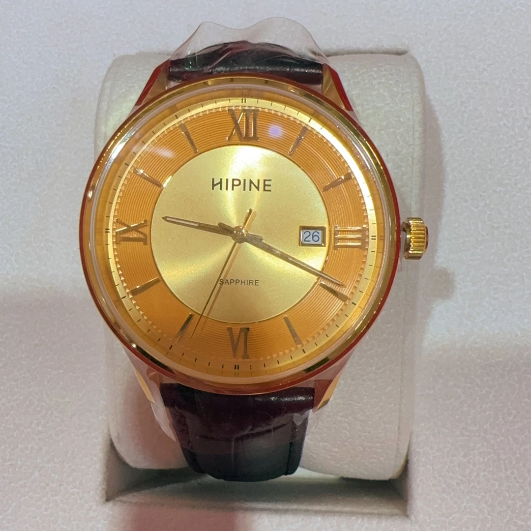 男士金表石英机芯999足金男款手表防水经典单表