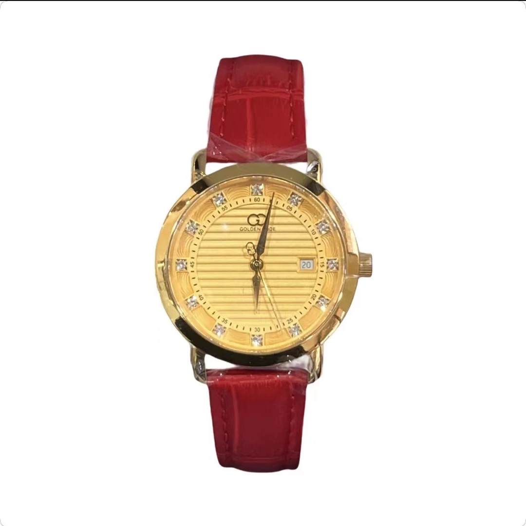 时尚金表女款大表盘石英机芯复古气质腕表秉承匠心制表工艺女士