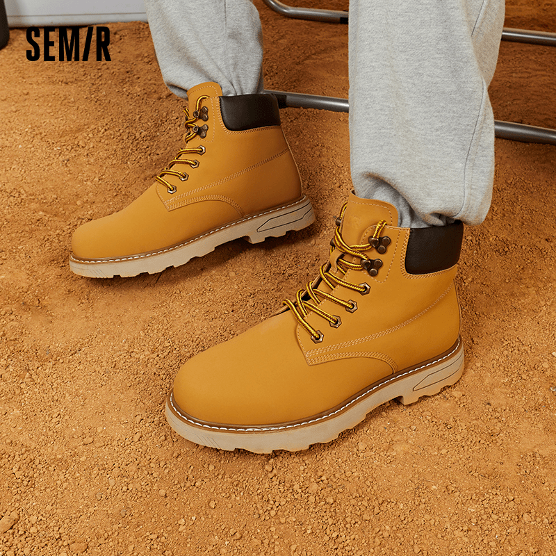 SEMIR男鞋马丁靴2023秋冬新款时尚百搭男士潮鞋户外骑行靴子男款