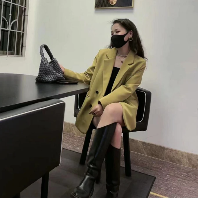 【口袋精灵】2025春秋韩版宽松个性炸街西装外套设计时尚西服外套