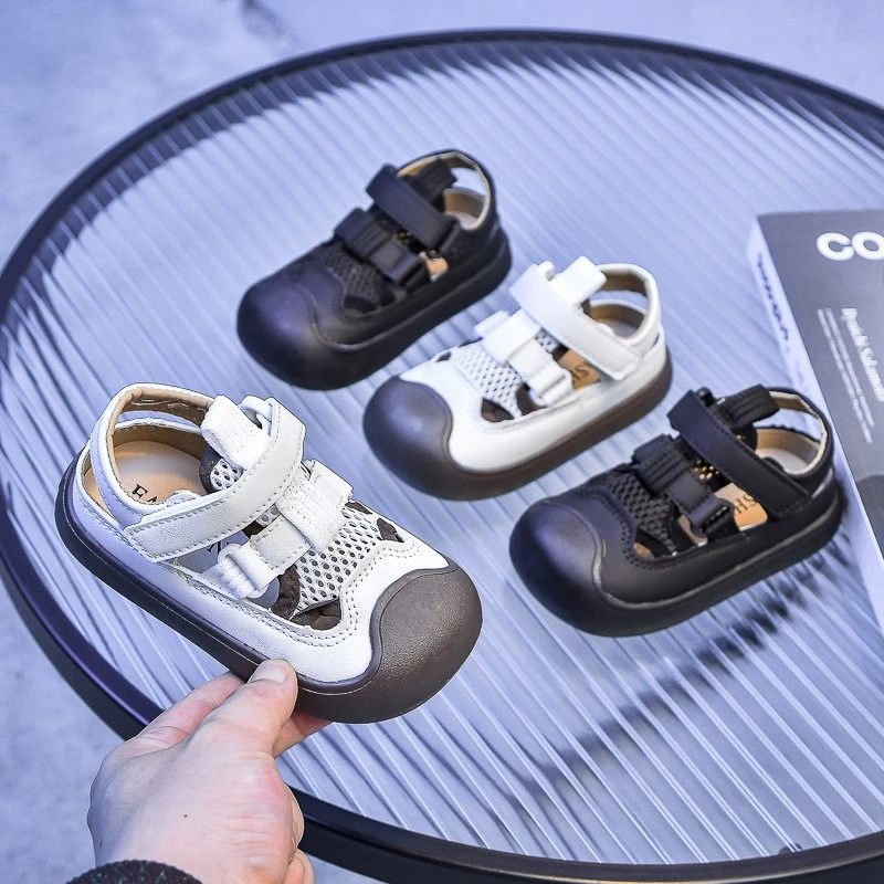 儿童包头透气软底镂空夏季运动凉鞋2024新款女童男童小童宝宝鞋