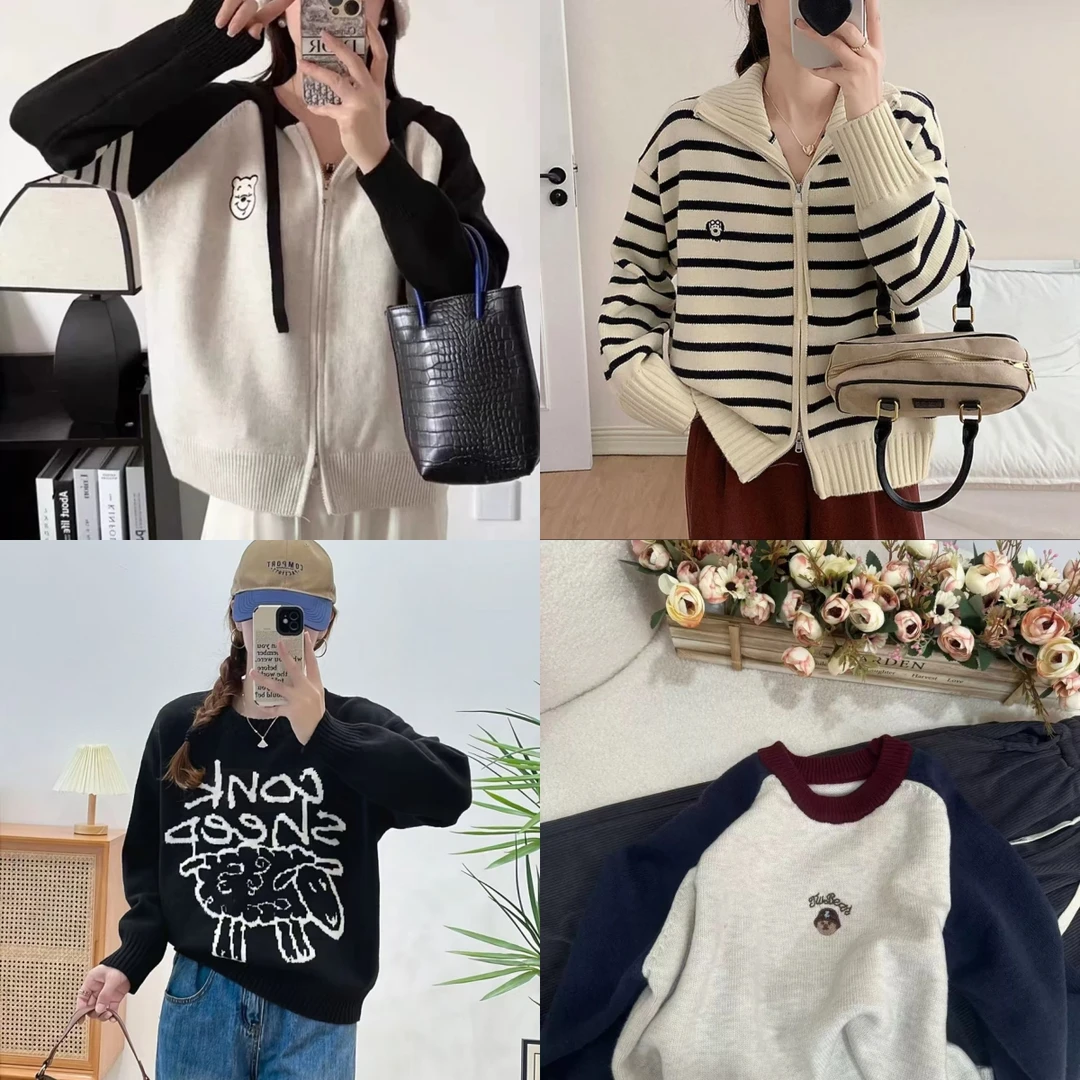 【阿朵家直播编号】对应的编号这里下单秋冬洋气针织开衫毛衣外套女