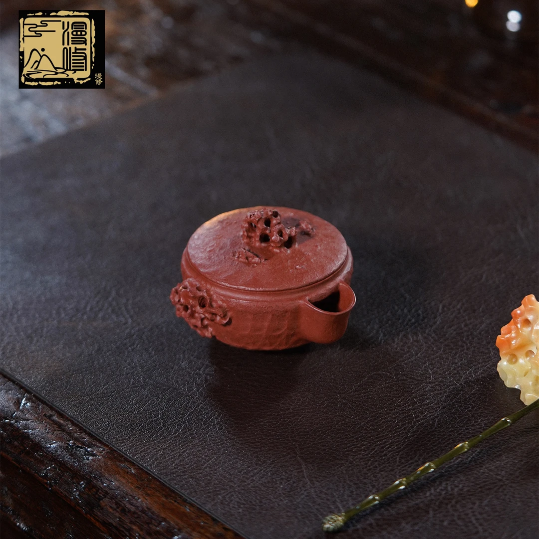 漫修（洞的世界系列）全手工手捏朱泥手抓壶个性高端小品壶