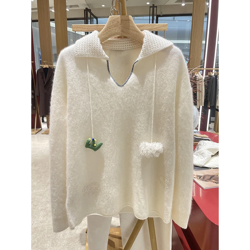 2024秋季新款设计师款法式温柔小香风毛衣女秋冬轻奢高级感针织衫