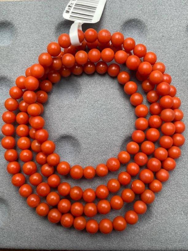 N39南红满肉保山哑光108长链5+