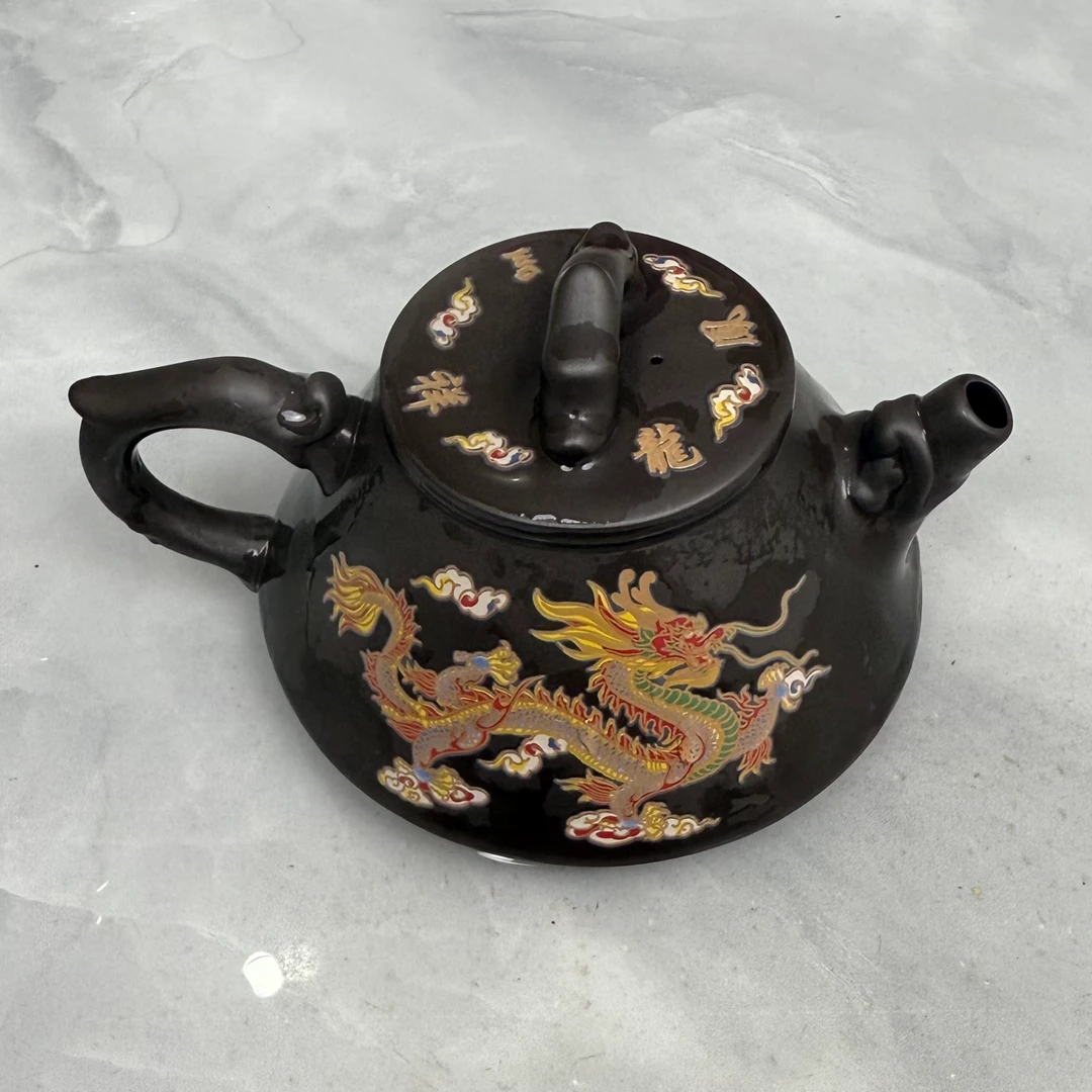 手工深井老紫泥石瓢风云变色茶具茶器W1