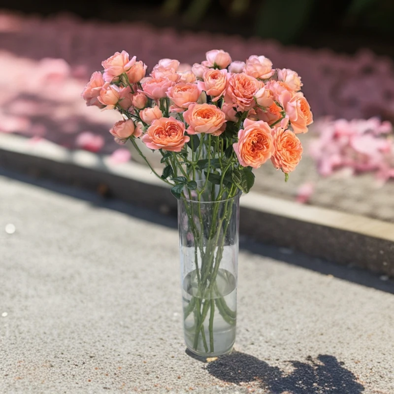 杏色果汁阳台多头玫瑰斗南基地鲜切花现货直发