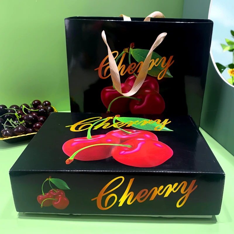 樱桃包装盒3斤5斤空盒子高档精品创意包装智利车厘子手提礼品纸盒