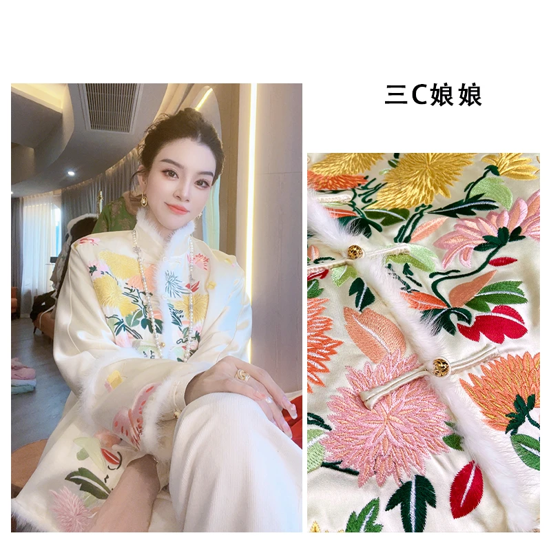 宸嫚三C娘娘23877【貂蝉】新中式国风高端醋酸棉外套