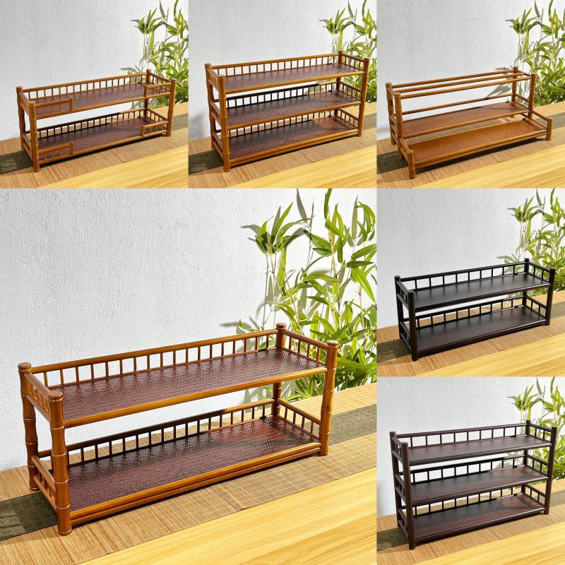 中式茶具收纳架博古架多层展示紫砂壶茶壶茶杯架茶器置物架手工制