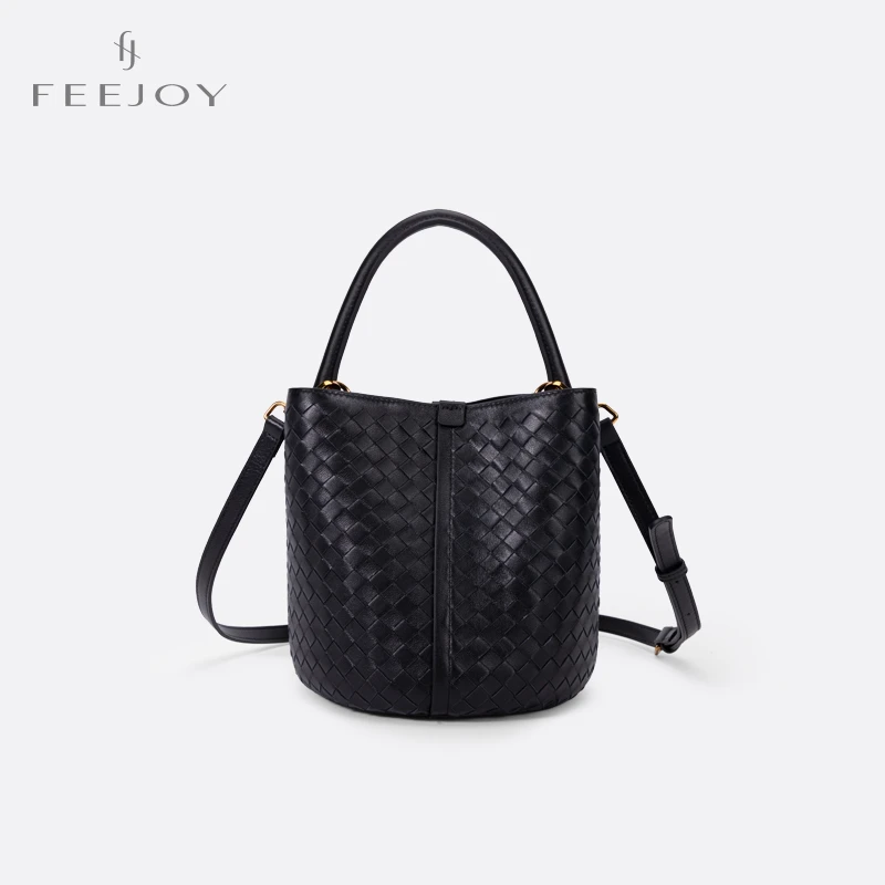 FEYJOY认准编码Ling姐真皮编织单肩斜跨包060-090