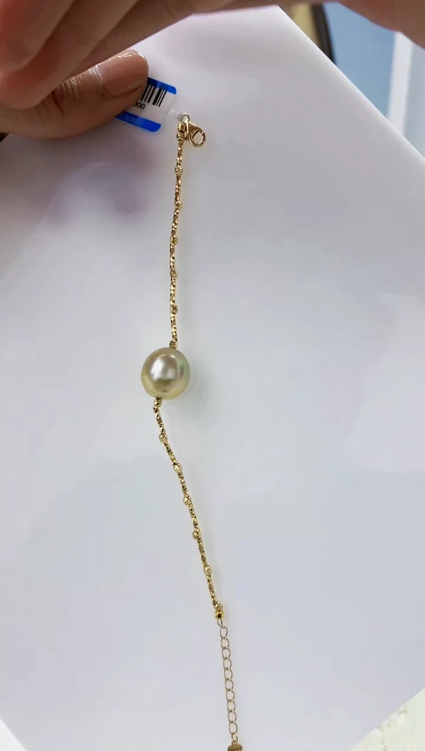 【闪购商品】海水珍珠DA银S925镶嵌LL   J148金珠手链