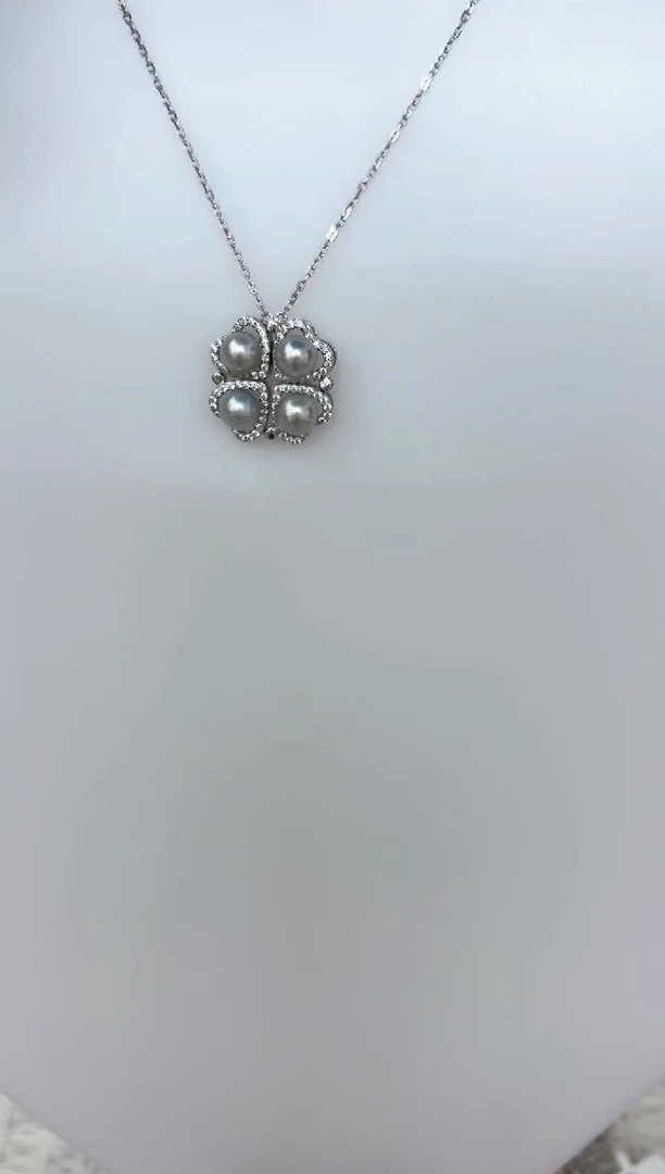 【闪购商品】海水珍珠DA银S925镶嵌c725 灰珠 dd