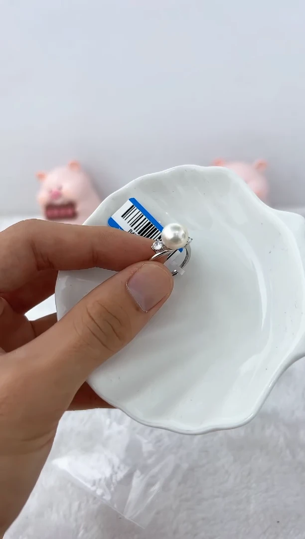 【闪购商品】淡水珍珠DA银S925镶嵌ZZ  b474 曼塔玫瑰戒指