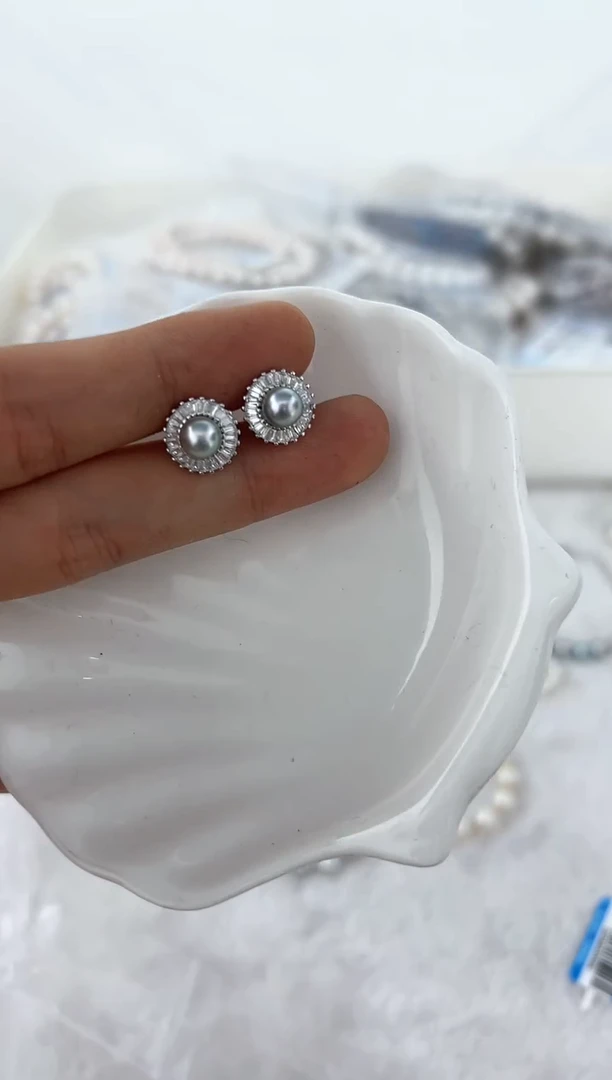 【闪购商品】海水珍珠DA银S925镶嵌ZZ  c034  耳饰