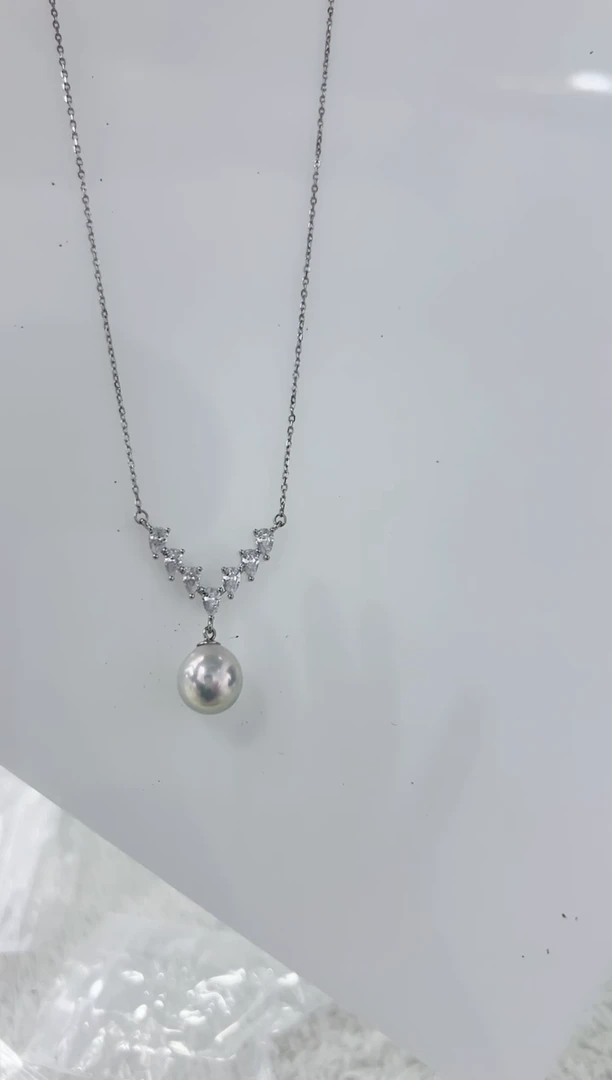 【闪购商品】淡水珍珠DA银S925镶嵌xl  a1272  套链11