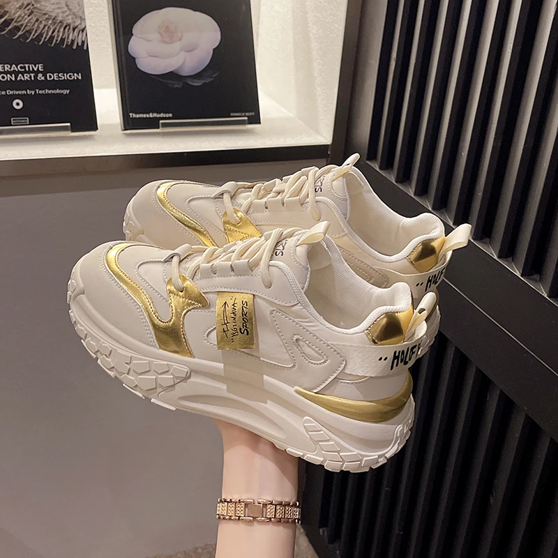 百搭秋季新款厚底老爹鞋女ins韩版ol时尚舒适休闲网红女鞋1