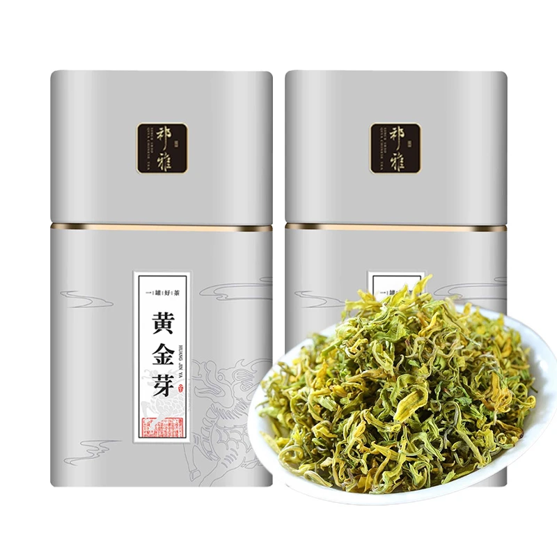 祁雅黄金芽茶叶卷曲浓香高山春茶耐泡绿茶福利好茶