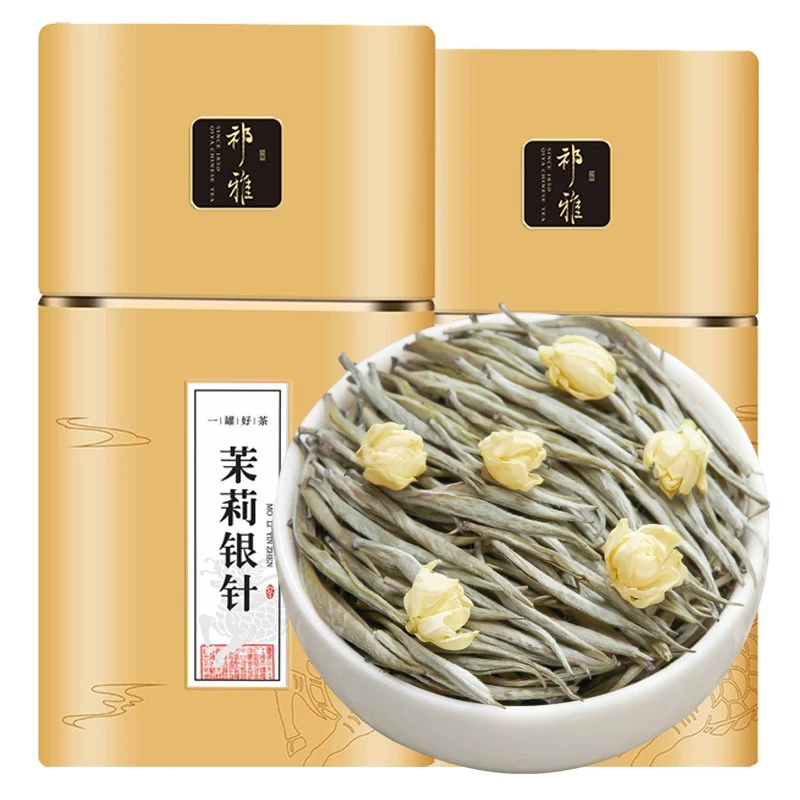 祁雅茉莉银针花茶高山茶叶花香正宗浓香型茉莉花茶耐泡
