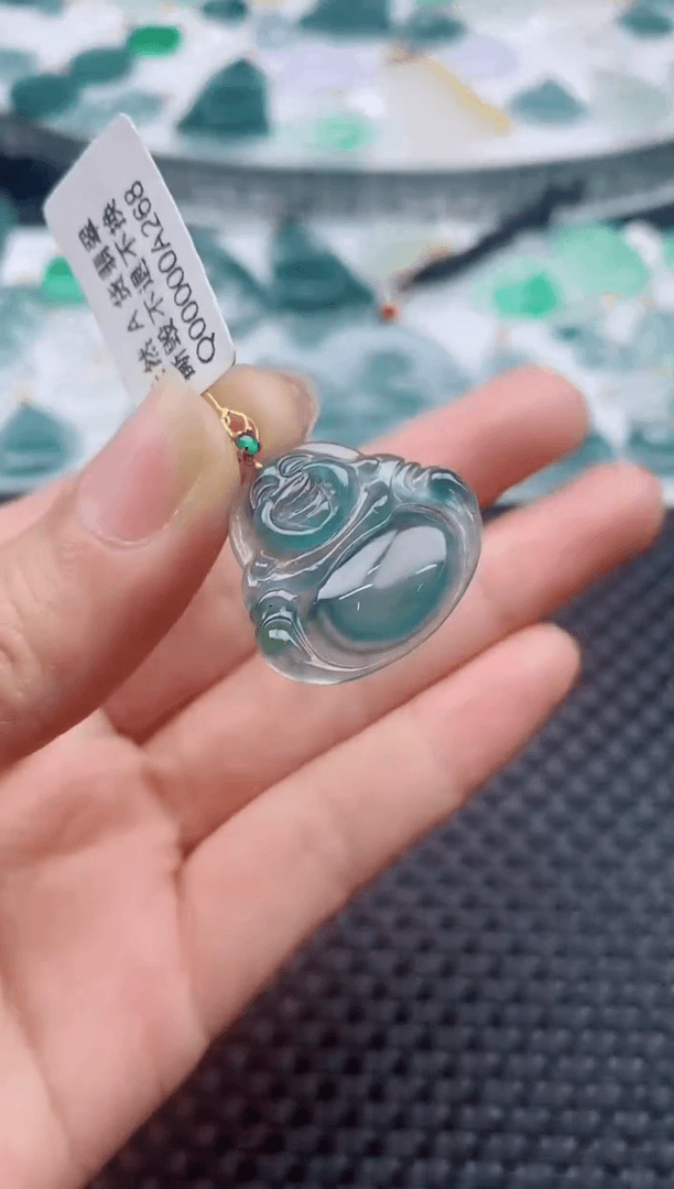 【闪购商品】翡翠颈饰18K金镶嵌佛公268