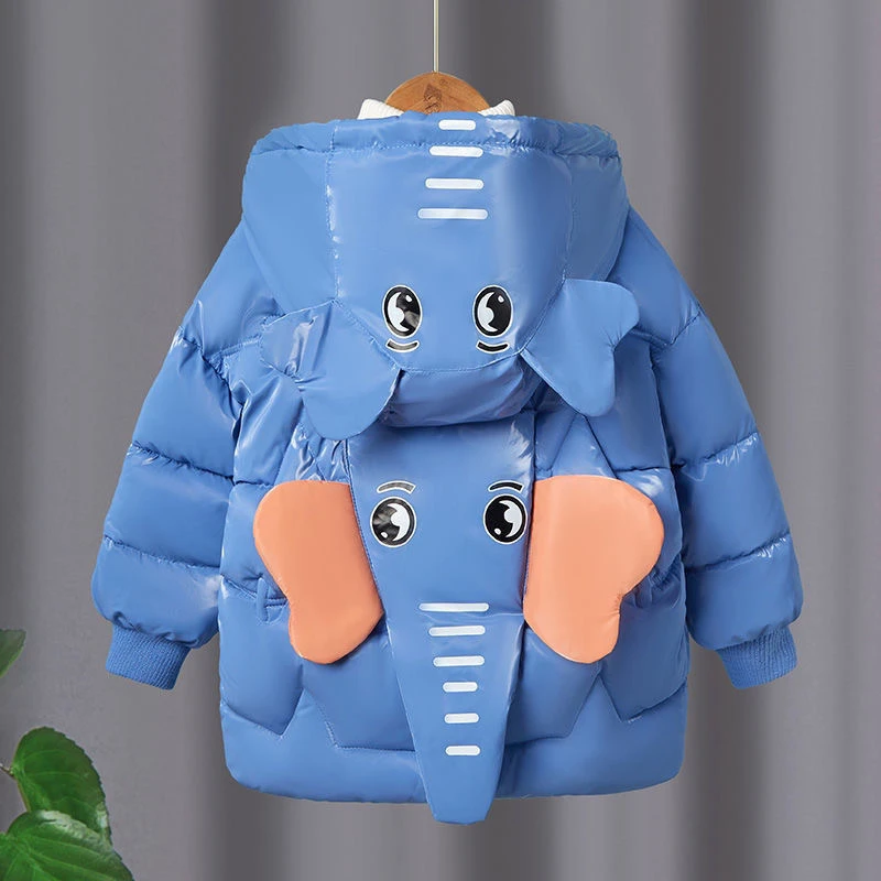 男童棉服2024新款卡通中小童洋气棉袄冬装宝宝免洗加厚棉衣外套潮