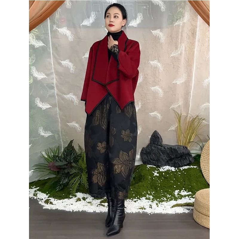 欧洲站2024秋季时尚新款高级感显瘦大翻领外套休闲百搭上衣女