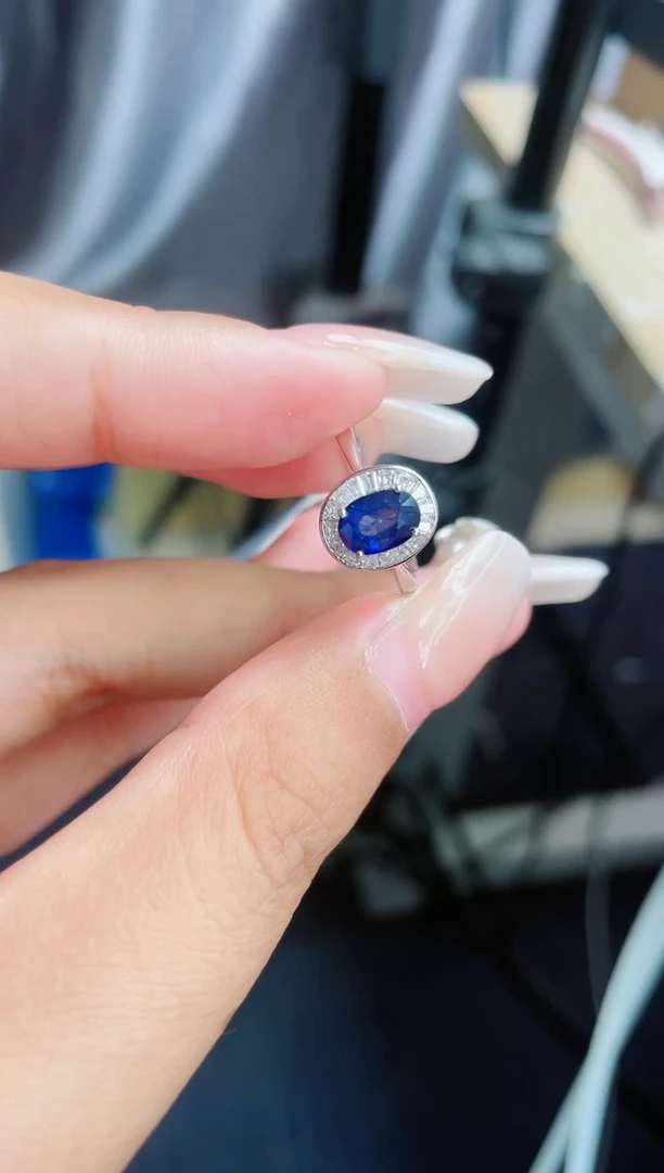 【闪购商品】蓝宝石戒指银S925镶嵌戒指