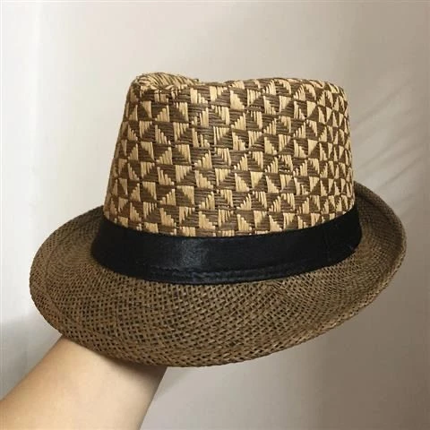 男士礼帽潮韩版夏天夏季薄帽子男夏季遮阳帽户外防晒爵士帽草帽