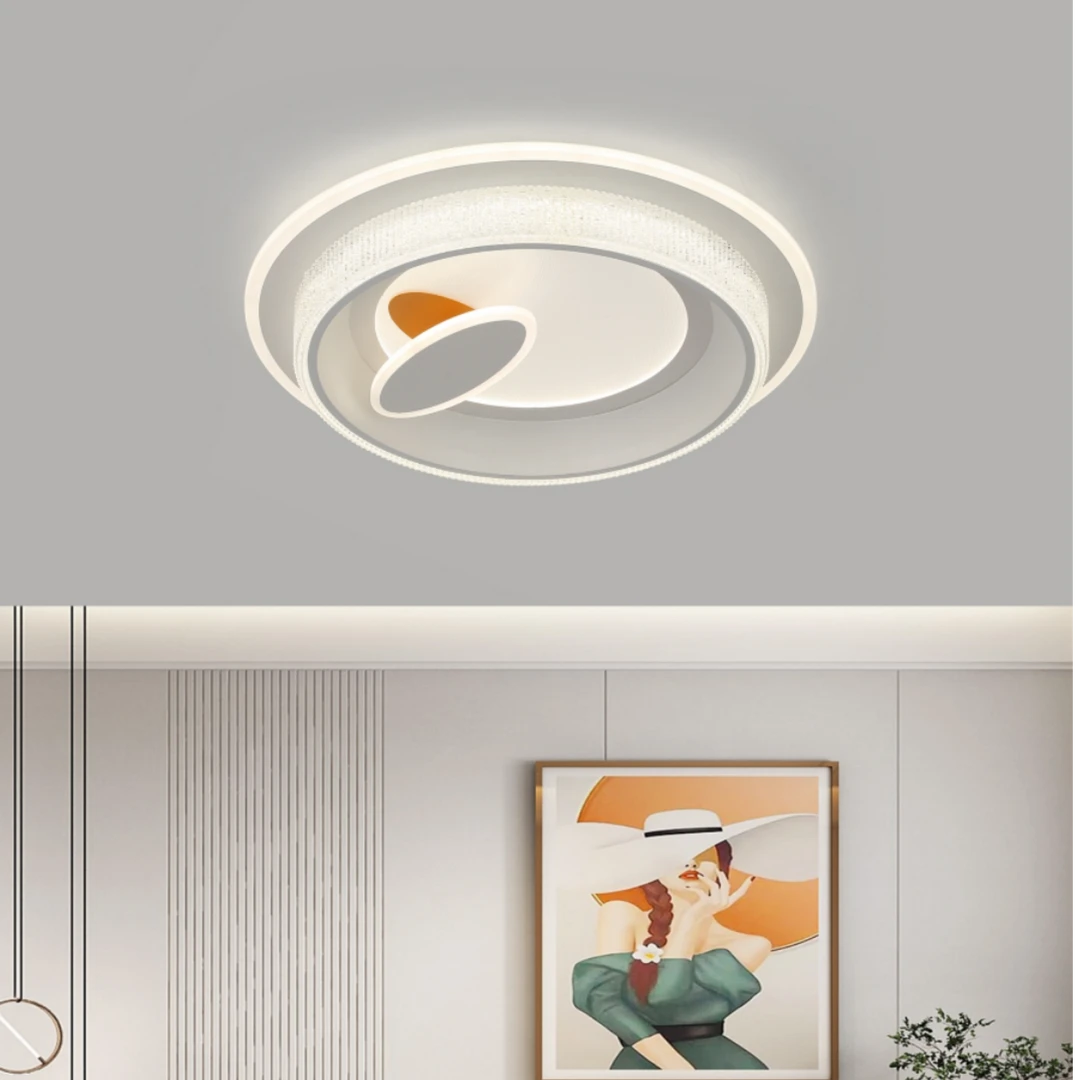 意式轻奢全光谱护眼灯主卧室书房房间灯个性大气家用简约吸顶灯