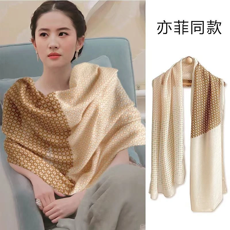 围巾女明星刘亦菲同款韩版百搭高档棉麻空调房披肩洋气保暖领巾潮