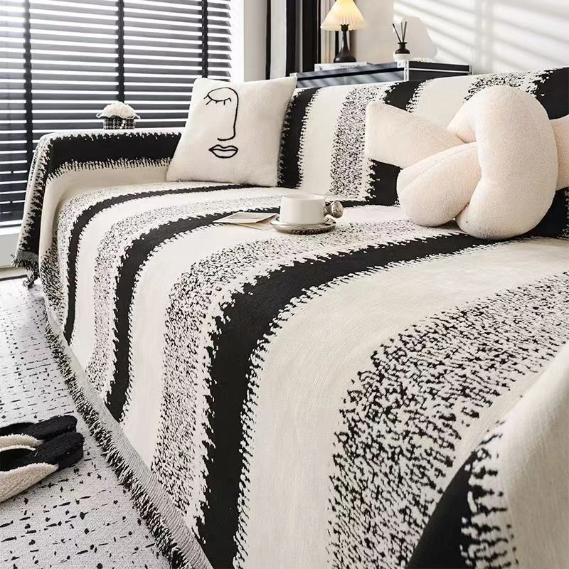 2025新款【时光】轻奢现代简约四季通用防滑加厚全盖沙发巾