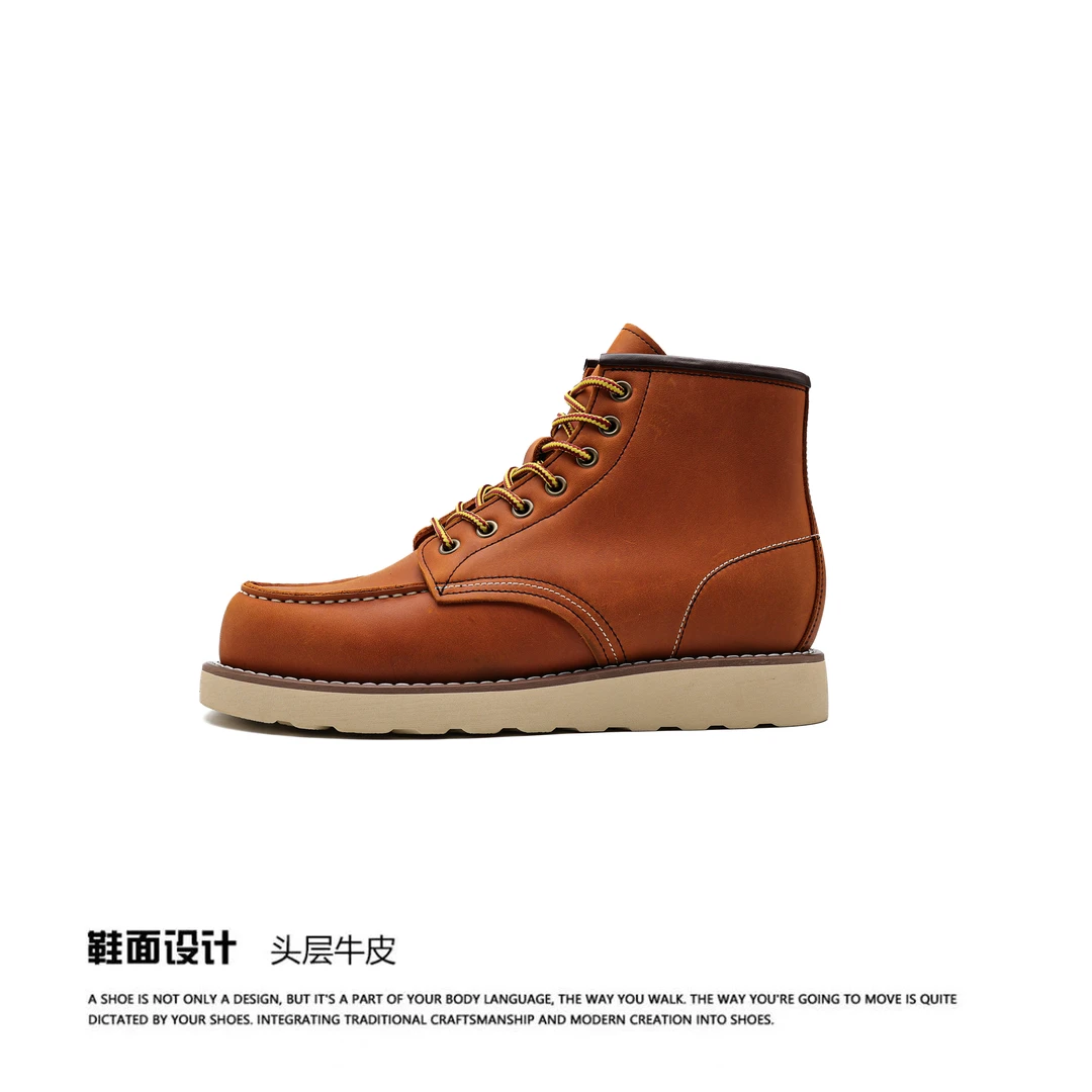 头层牛皮工装靴875品牌微瑕疵马丁靴真皮美式增高复古男士秋冬