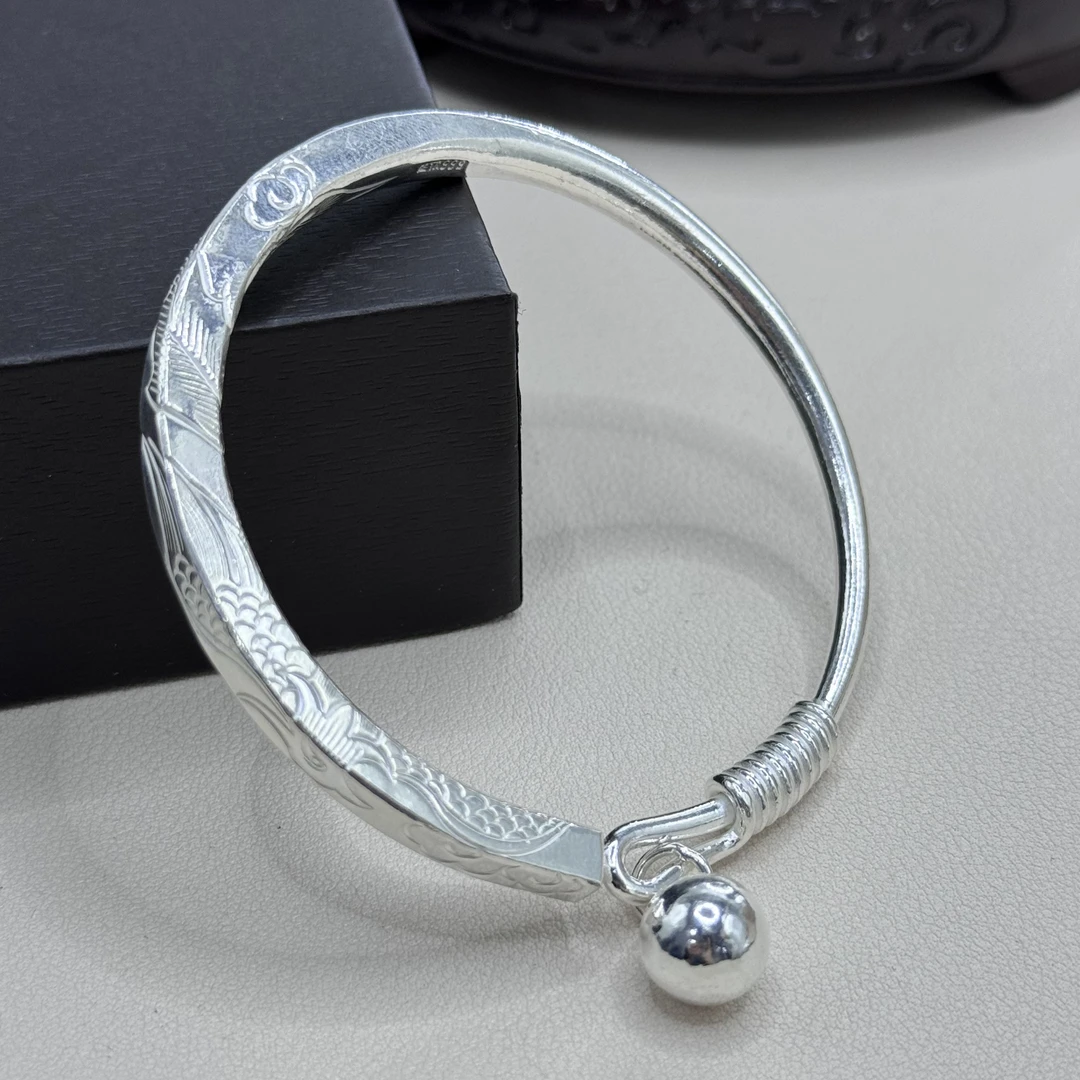 足银手镯 足银999（宫铃凤凰手镯）