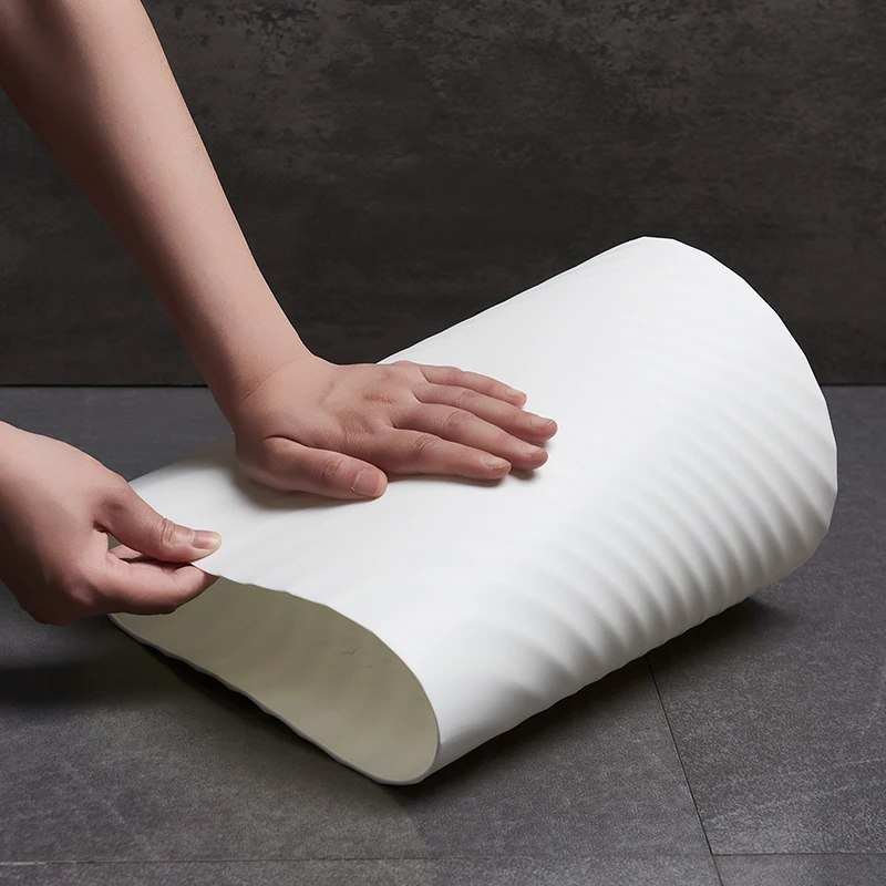 垃圾桶家用大号加厚带压圈简约螺纹黑白灰宿舍办公室厨房卫生间