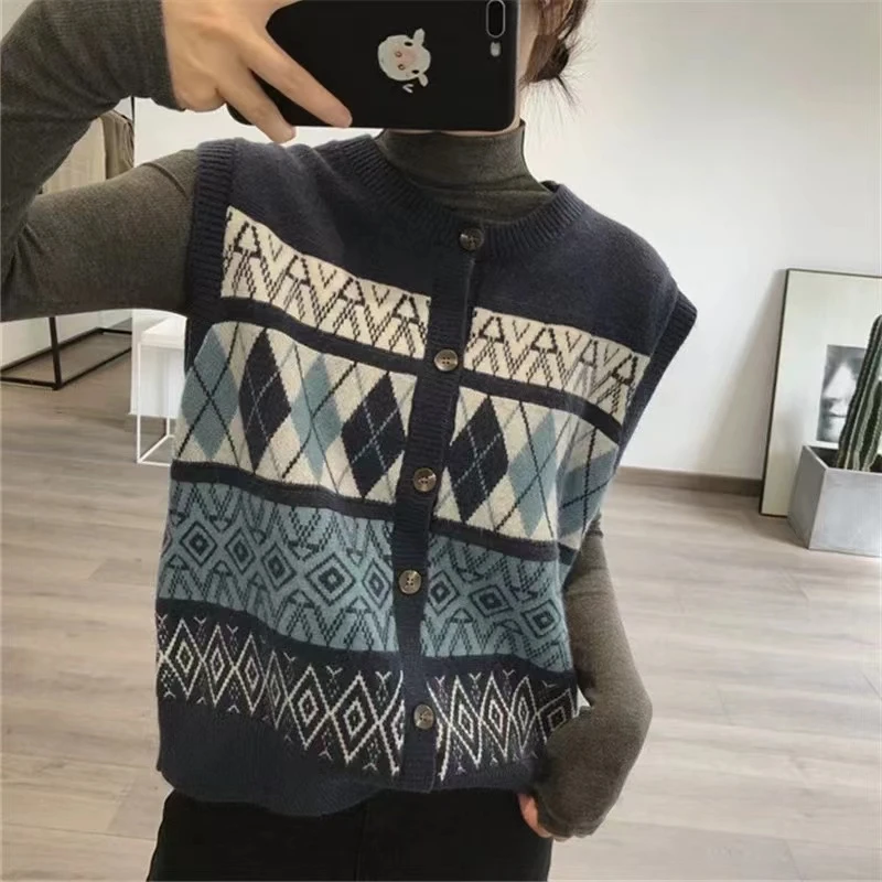 马甲针织外穿秋冬网红马甲针织马甲女款2025新款爆款马夹时尚休闲