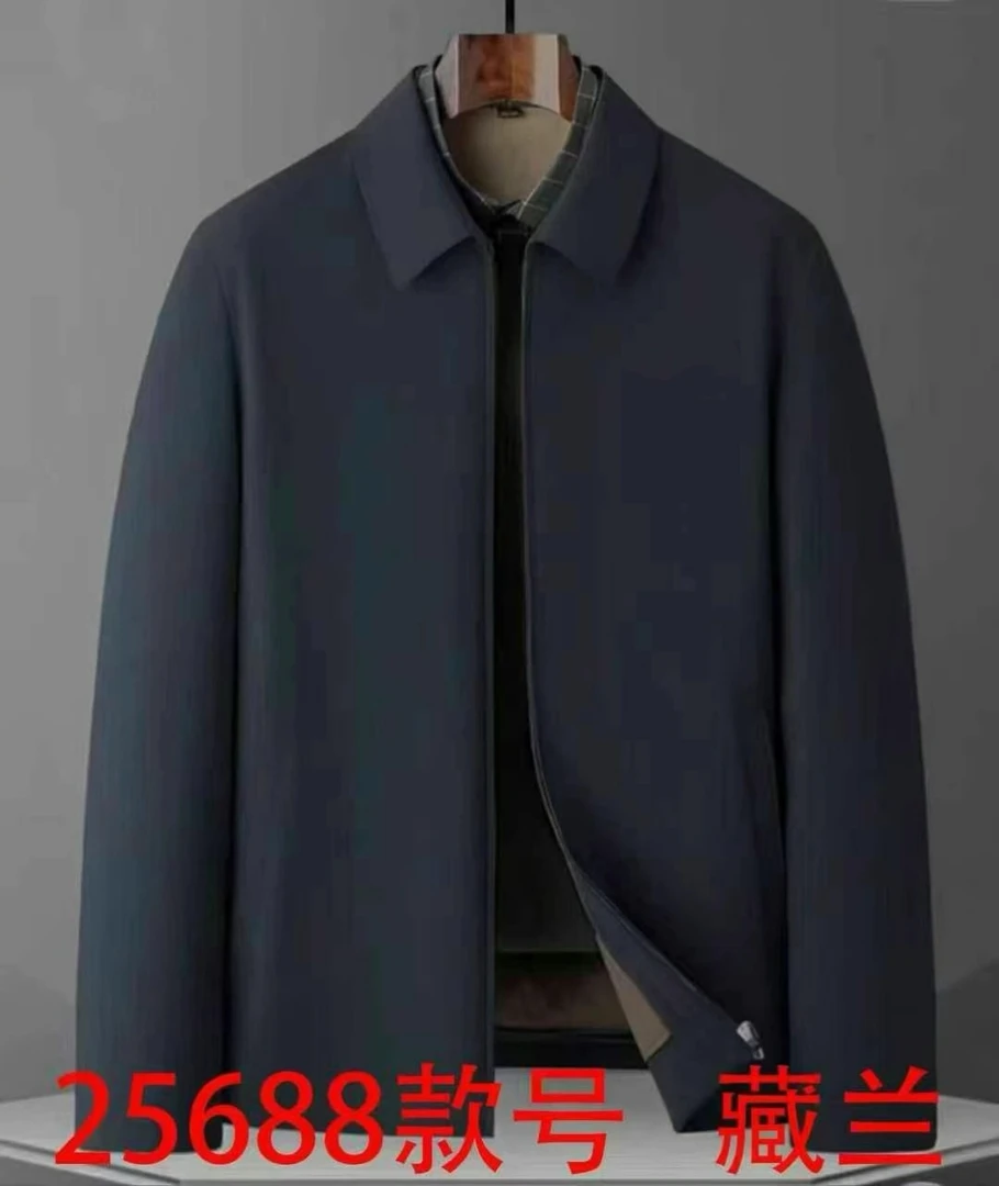 25688男士翻领夹克羽绒外套【两色可选】