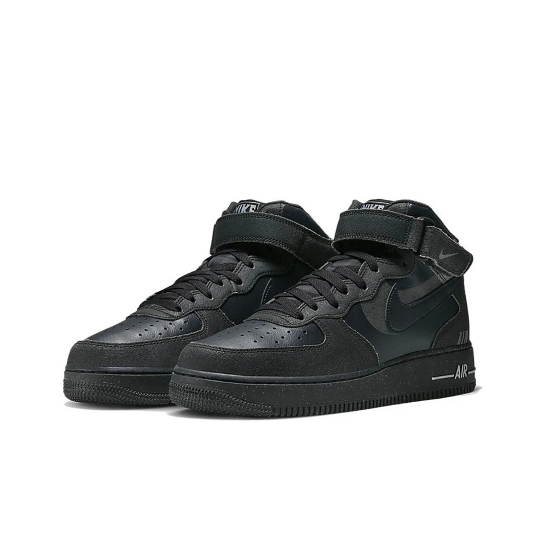 Nike/耐克AirForce1空军黑武士中帮休闲男鞋百搭板鞋DQ7666-001
