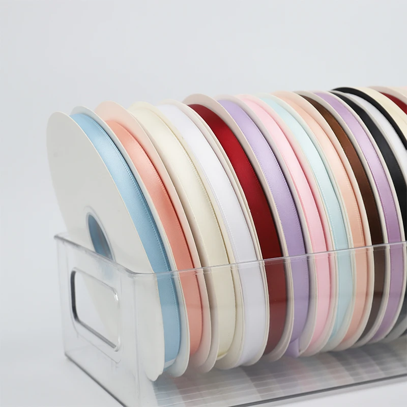 0.6cm100码纯色涤纶丝带鲜花包装丝带烘焙蛋糕绸带花束彩带