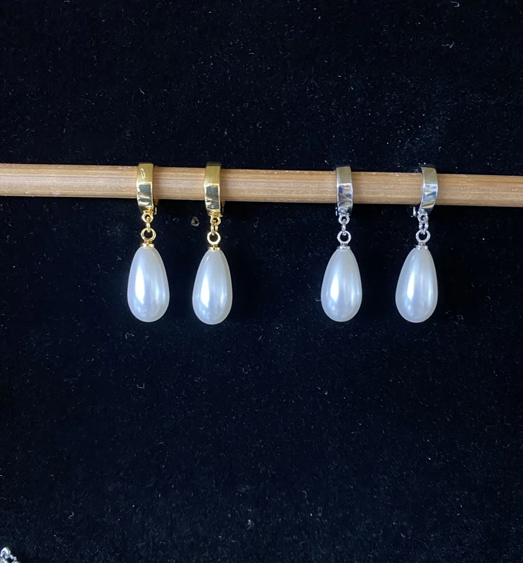 铜合金耳饰 方形素圈耳环女2024新款爆款耳钉高级气质耳扣时尚